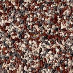Steinteppich Sori mit roten, grauen und beigen Marmor-Elementen